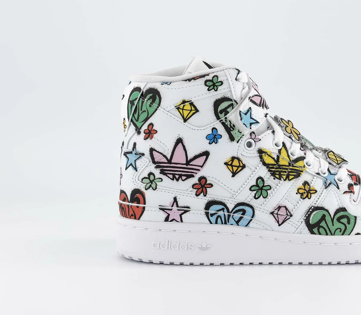 ADIDAS Jeremy Scott Forum 84 Hi Mono Trainers - Image 2